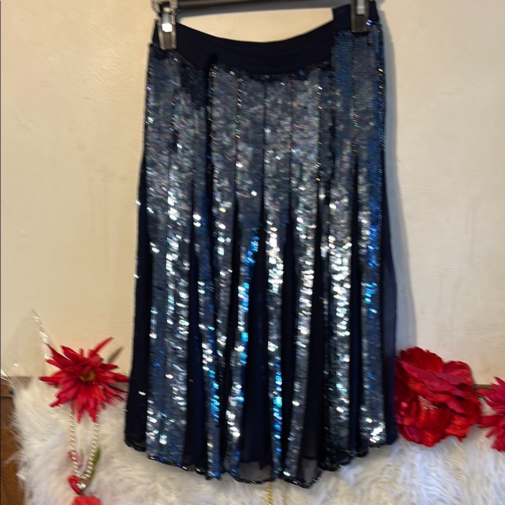 Sequin Black and Silver Skirt